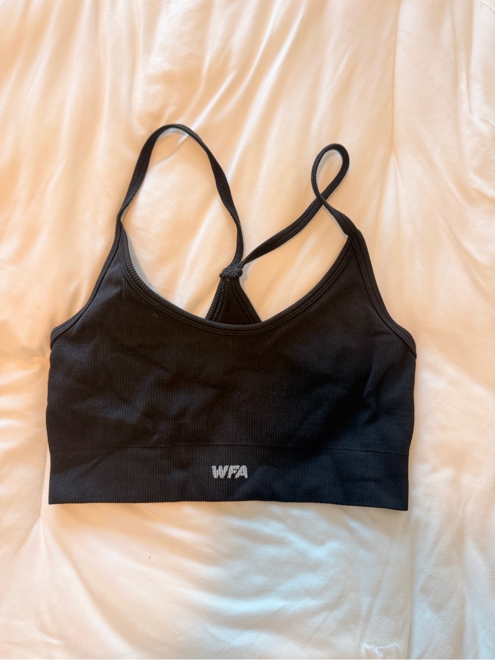 White Fox Boutique Black Ribbed Sports Bralette
